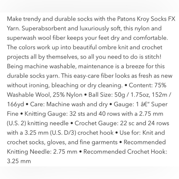 Patons Kroy Socks Lot Of 2 Skeins - Picture 5 of 5
